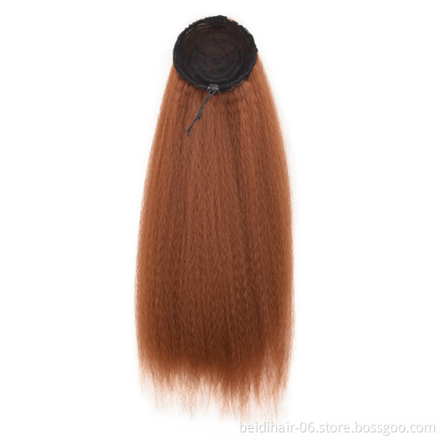 Drawstring ponytail wrap ponytail braided extension ponytail clip hair piece bun